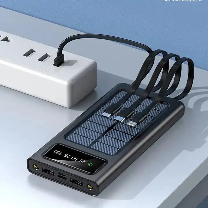Solar Power Bank 20000CmAh, Fast Charging Cable