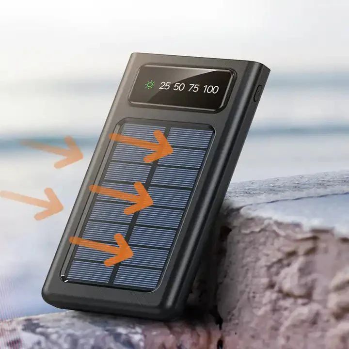 Solar Power Bank 20000CmAh, Fast Charging Cable