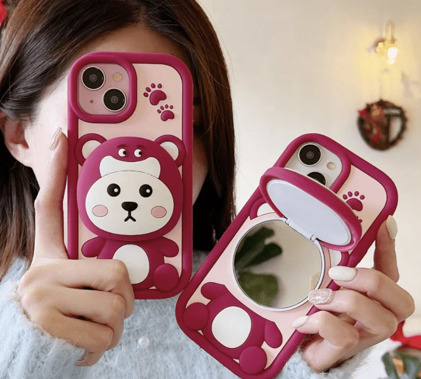 silicone 3D Design Cartoon iPhone Case