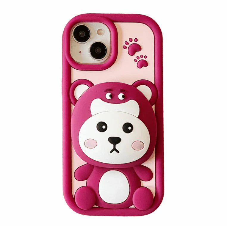 silicone 3D Design Cartoon iPhone Case