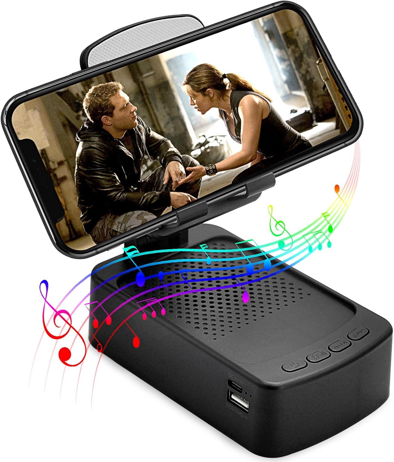 Mobile Phone Holder with Bluetooth Speaker