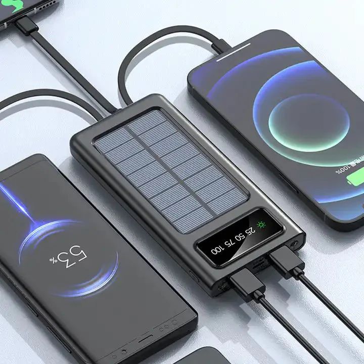 Solar Power Bank 20000CmAh, Fast Charging Cable