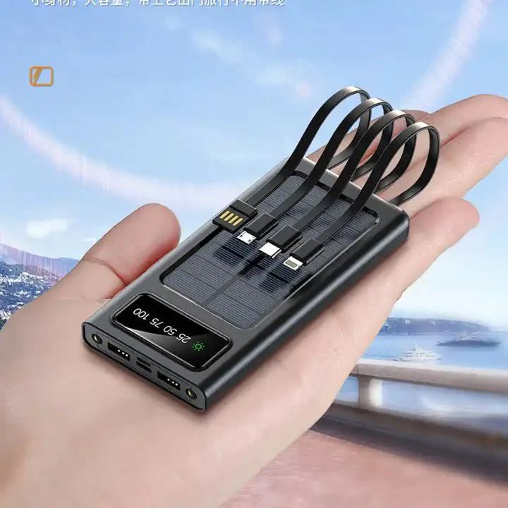 Solar Power Bank 20000CmAh, Fast Charging Cable