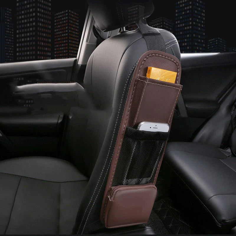 Car Leather Side Pocket Storage Bag